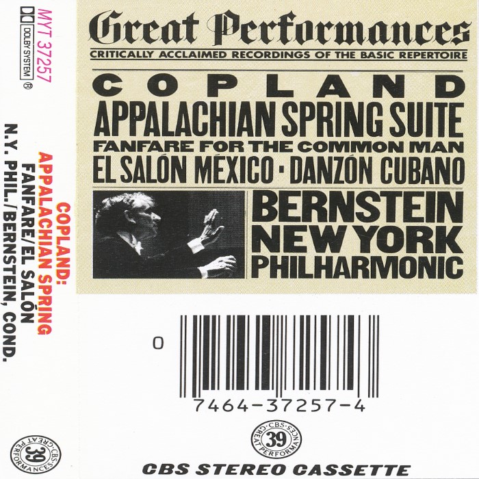 CBS Great Performances, Volume 39: Appalachian Spring Suite / Fanfare for the Common Man / El Salón México / Danzón Cubano