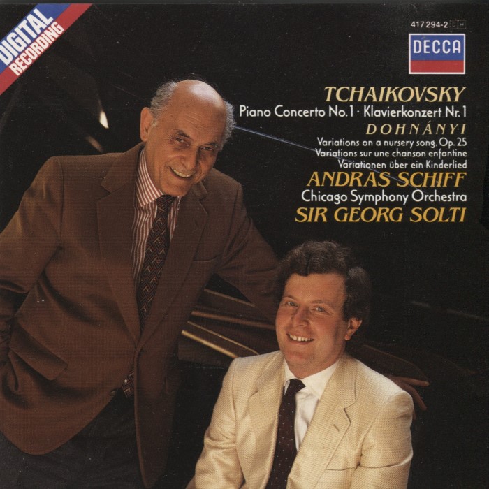 Tchaikovsky: Piano Concerto no. 1 / Dohnanyi: Variations on a Nursery Song, op. 25 by Sir Georg Solti