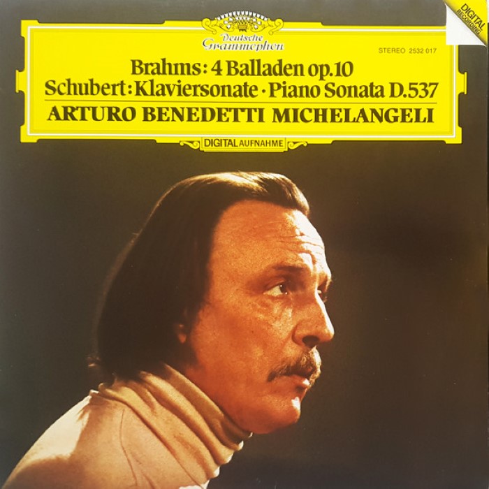 Brahms: 4 Balladen, op. 10 / Schubert: Klaviersonate, D. 537