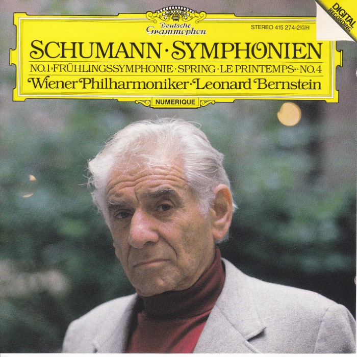 Symphonies Nos. 1 in B-Dur Op. 38"Frühlingssymphonie" , 4 in D-Moll Op. 120 (Wiener Philharmoniker feat. conductor: Leonard Bernstein)