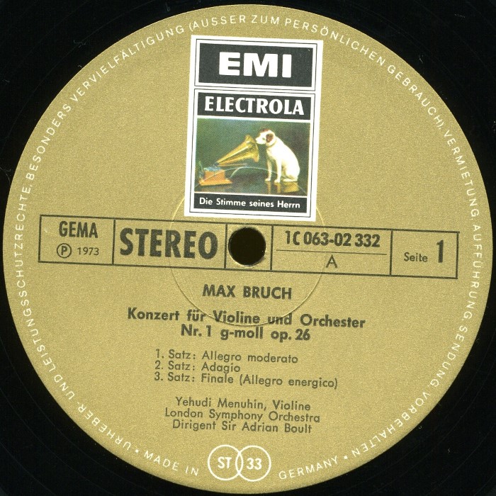 Konzerte für Violine und Orchester: Nr. 1 G-Moll Op. 26 / Nr. 2 D-Moll Op. 44