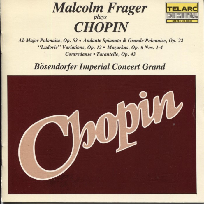 Malcolm Frager Plays Chopin by Fryderyk Chopin