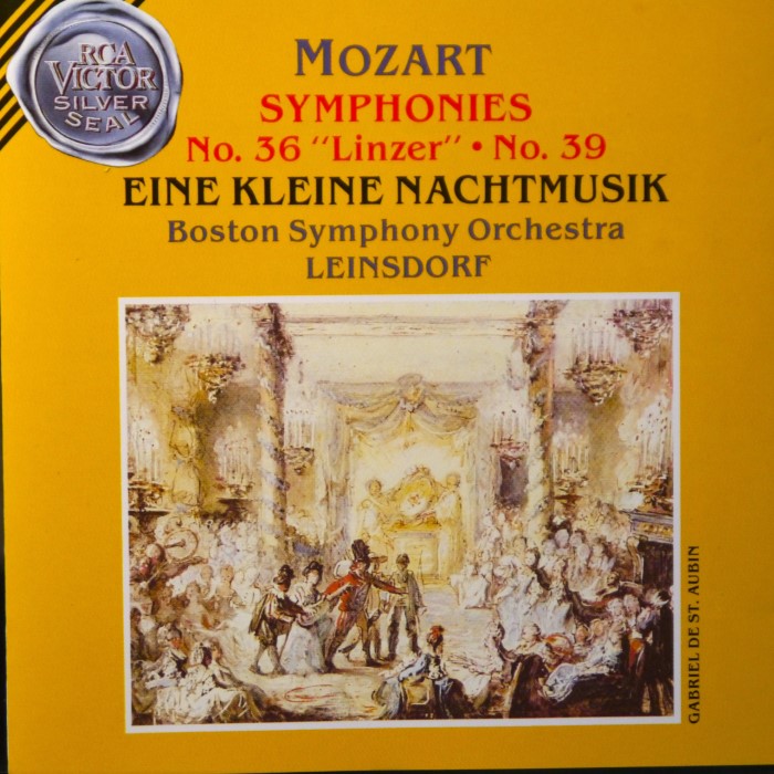 Symphonies no. 36 "Linzer" / no. 39 / Eine Kleine Nachtmusik by Erich Leinsdorf