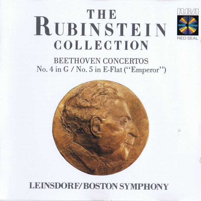 The Rubinstein Collection: Volume 58 (Beethoven Piano Concerto No. 4 & 5) by Erich Leinsdorf
